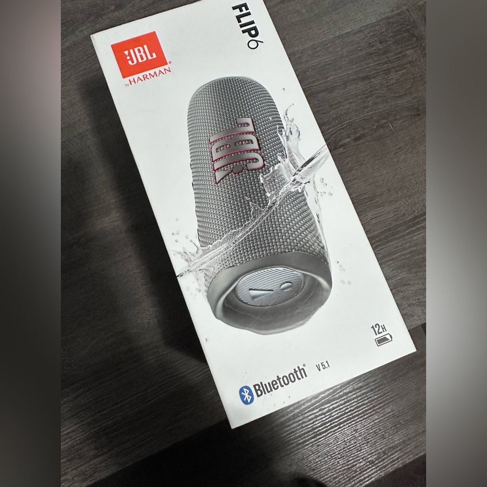 JBL Bluetooth Speaker with Red and Gray Design